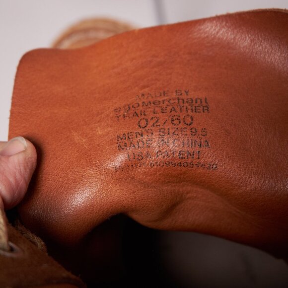 Y2K Vintage SeaVees 7- Eye Trail Boots Tan Leather Work main image 7